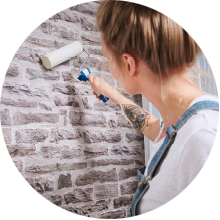 Applicazione carta da parati in tessuto non tessuto