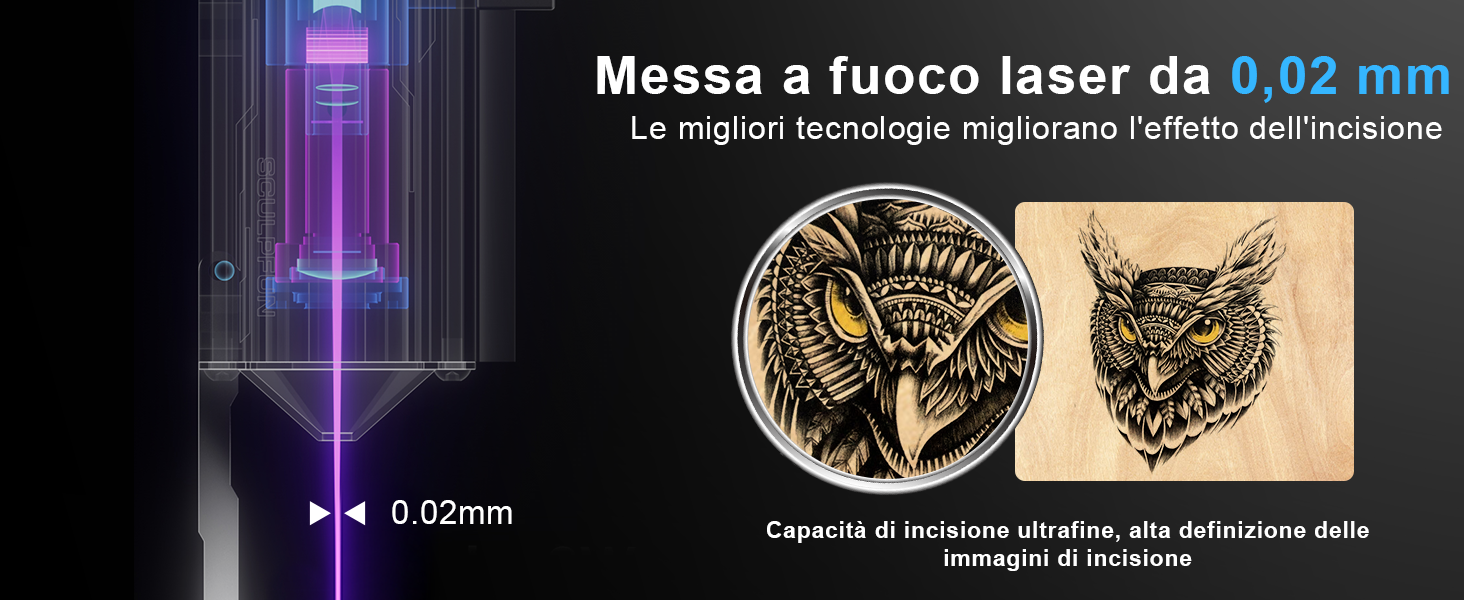 incisione laser SCULPFUN iCube 3W