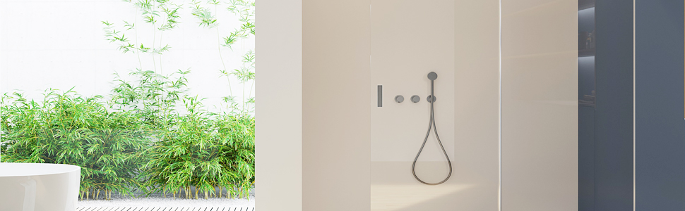 Raccordo a parete con supporto doccia