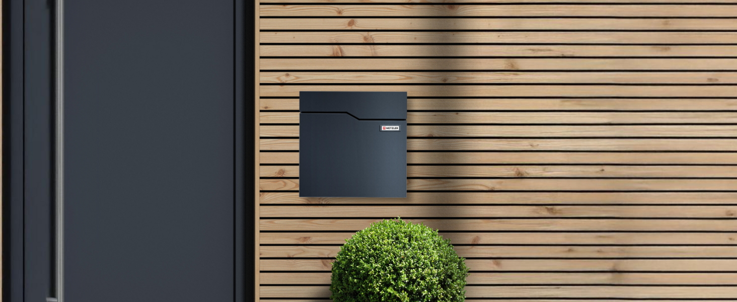 Metzler cassetta postale "Hoffmann" – antracite RAL 7016 – con targhetta intercambiabile