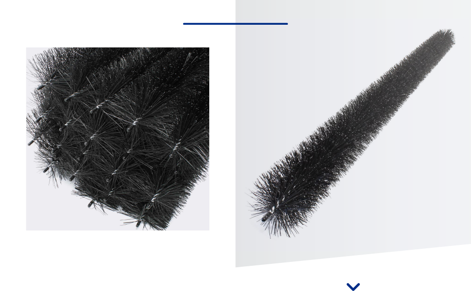 12 m spazzola per grondaia, 120 cm, diametro 10,5 cm, protezione contro le martore, 10 pezzi