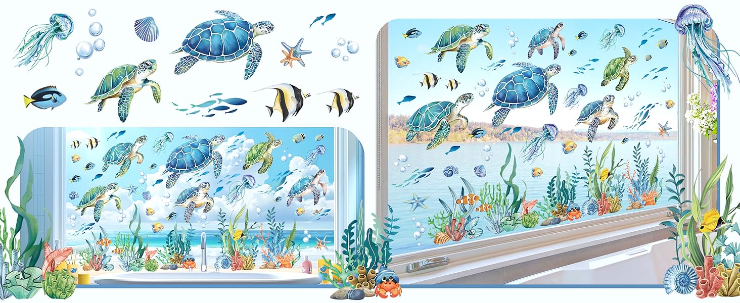 Adesiva Vetro Pellicola Oceaniche Pesci