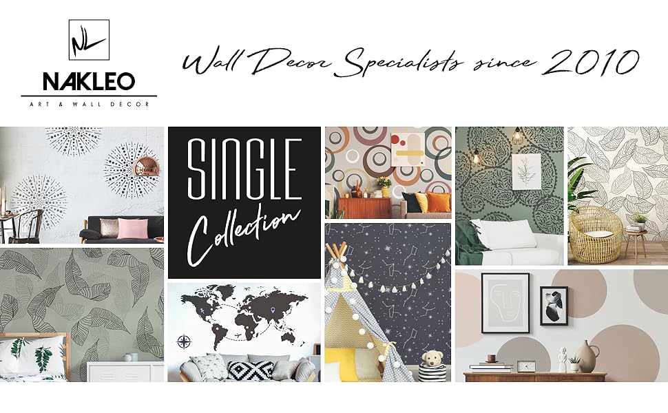 Nakleo Single Collection Moodboard Stencil riutilizzabili plastica Banner Foto Decorazione murale 