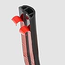 Canalina passacavi autoadesiva, in PVC, flessibile, a forma di trapezio, copertura per cavi