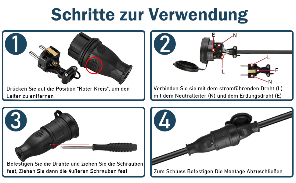 Cavo di prolunga esterno Schuko frizione