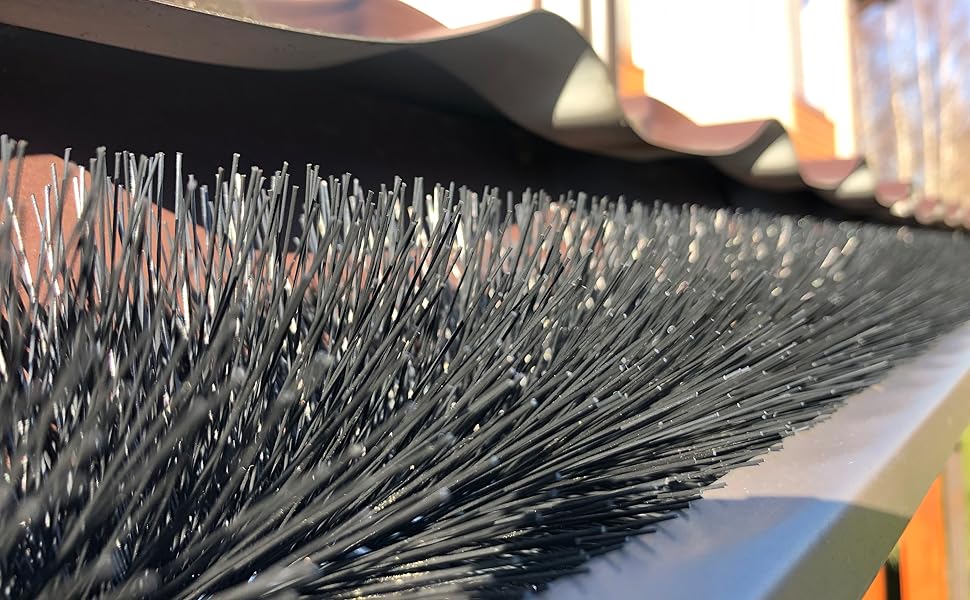 protezione per grondaie, spazzola per grondaie, filo spinato, pulitore per grondaie