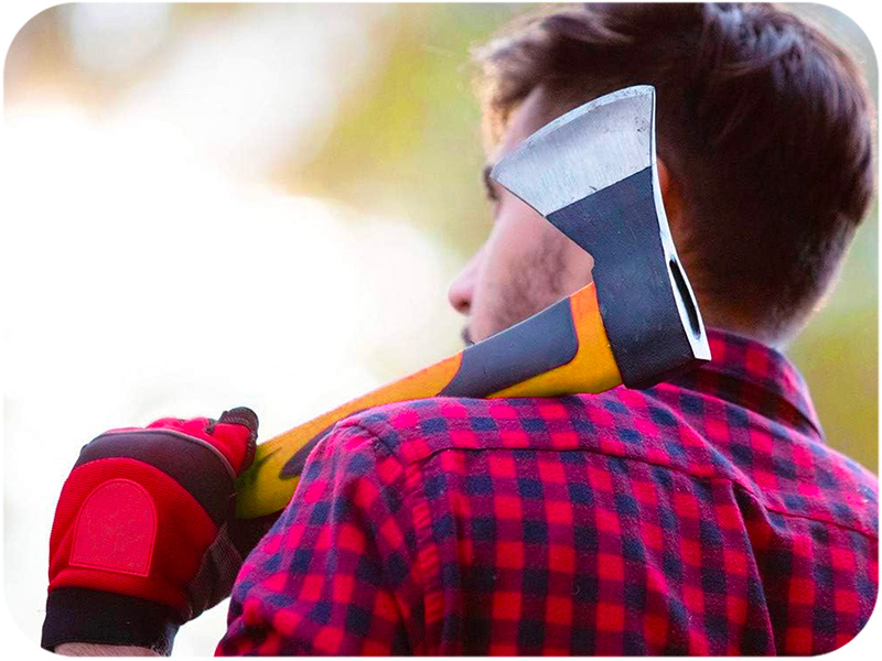 Ascia Spaccalegna con Manico in Fibra