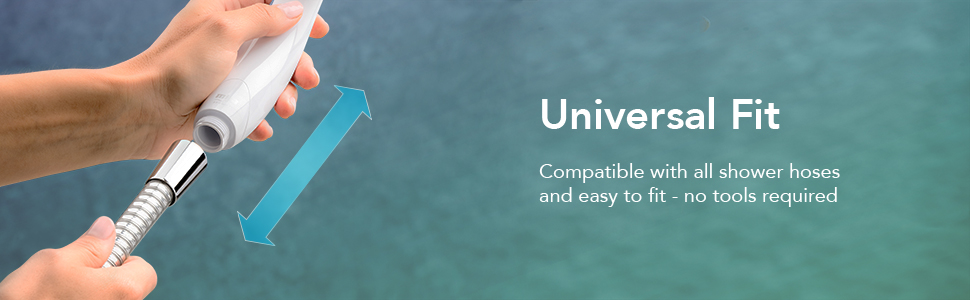 Docce Mira, soffione doccia facile da montare, universale, soffione bianco