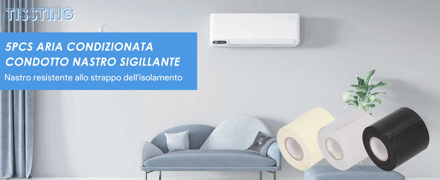 Nastro Sigillante per Condotti Aria Condizionata Tubo