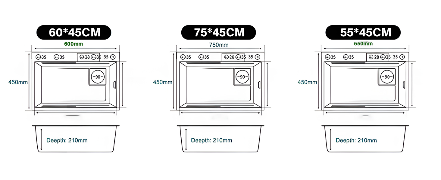 TVTIUO Lavello da Cucina con Display Digitale, Lavello da Cucina in Acciaio Inox