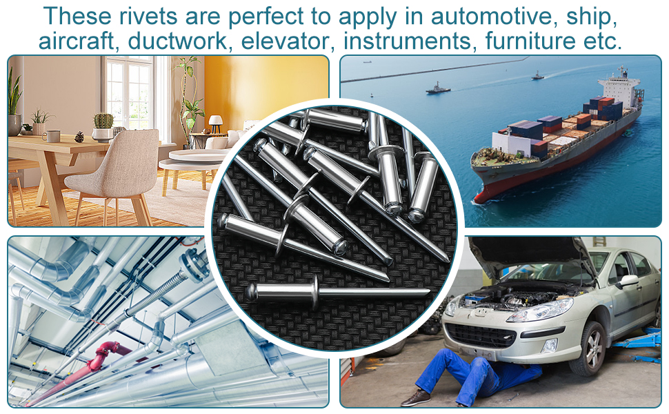 Set assortito di rivetti pop