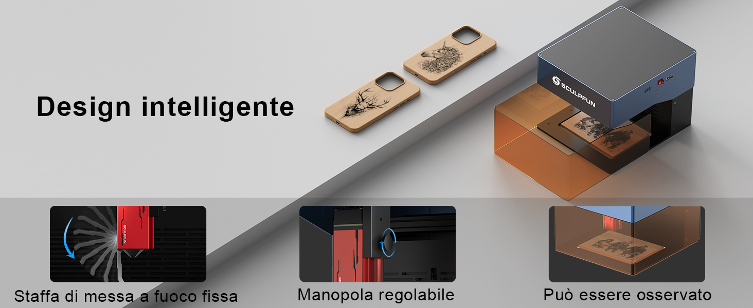 SCULPFUN iCube 3W incisione laser 