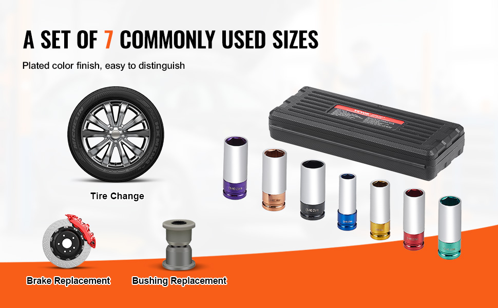 Set di chiavi a bussola per dadi ruota