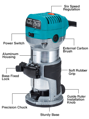 Fresatrice verticale trimmer 710 W