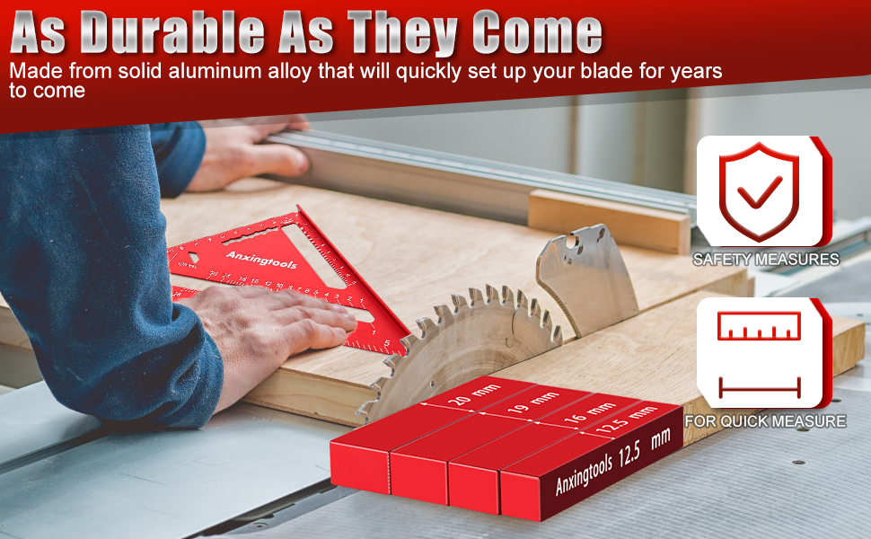 metrico accessori per seghe da banco indicatore di altezza del blocco di configurazione regolabile