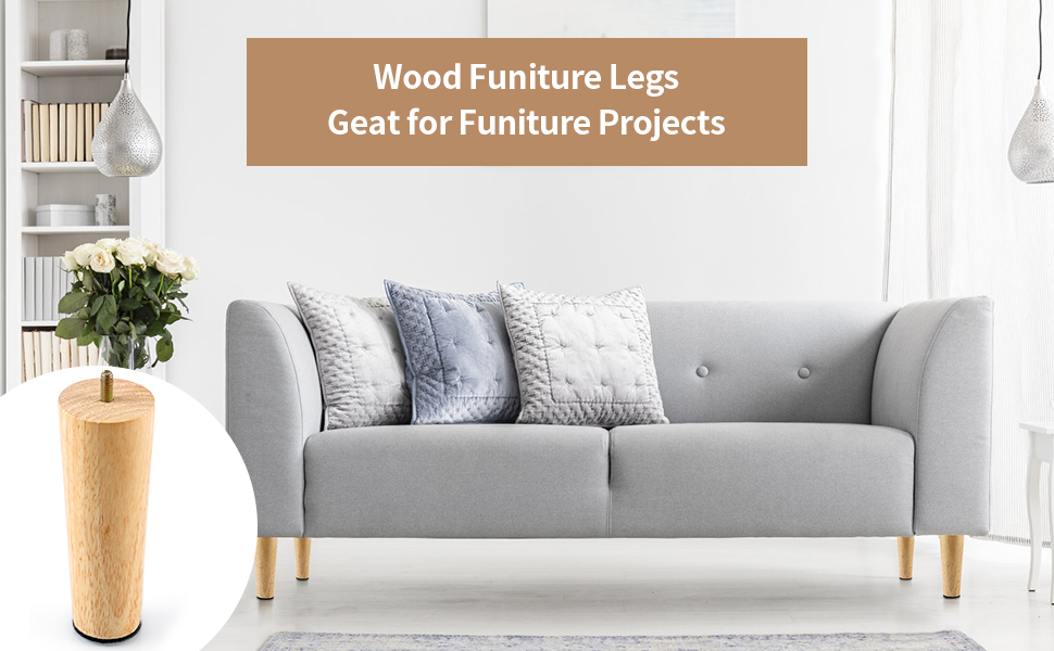 Gambe per mobili in legno 