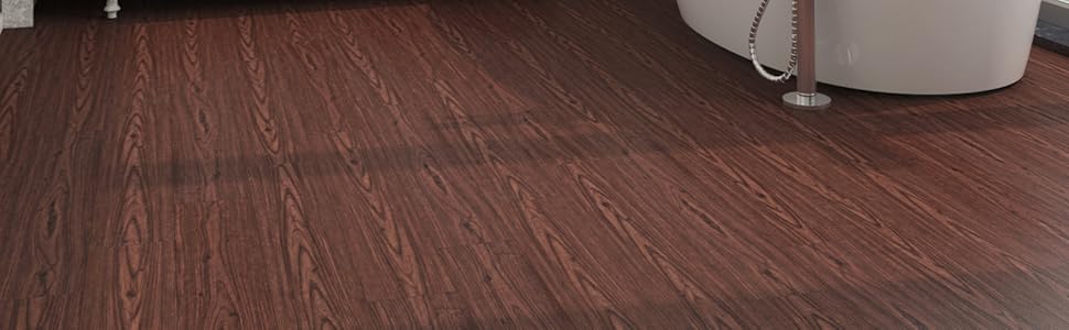 Vinyl Bodenbelag Holzoptik Dunkel Vynilbodenbelag Badezimmer 90CMx15CM