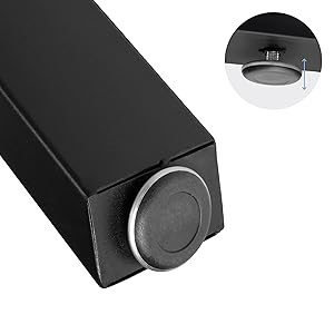 ECD Germany set 2 gambe da tavolo tavolino struttura telaio supporto mobili base in acciaio