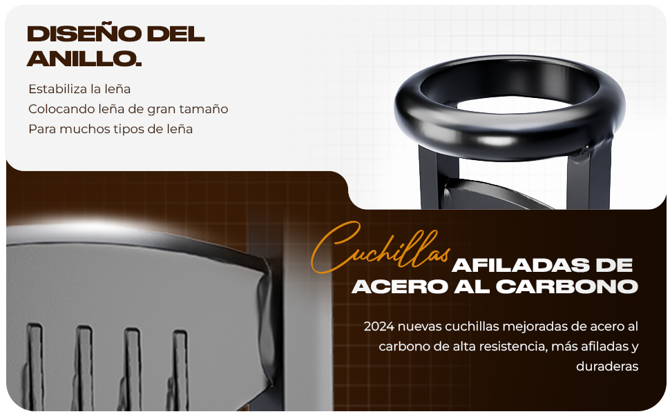 Tagliatrice per legna da ardere, tagliare legna da ardere, raschiatrice per legna