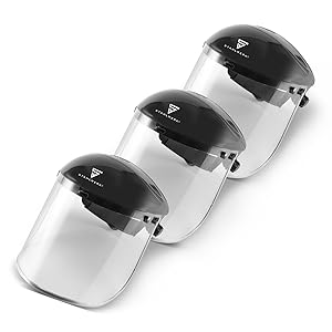 Stahlwerk - Visiera protettiva per il viso con visiera in policarbonato, fascia regolabile