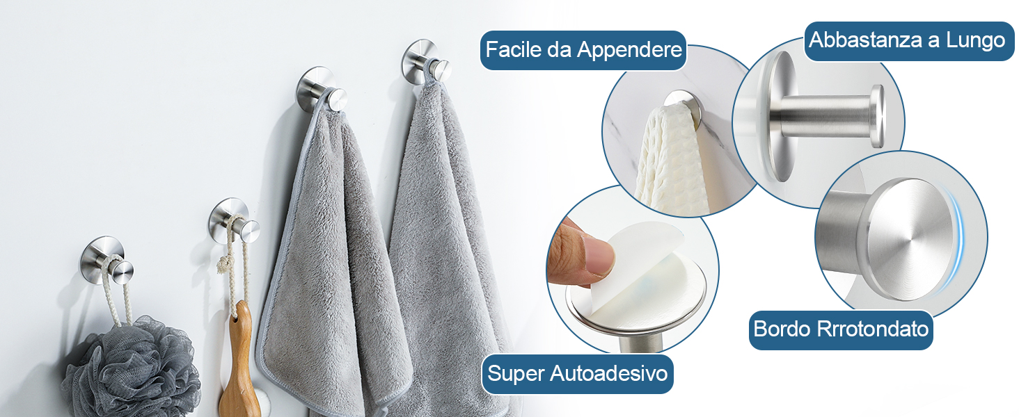 Gancio Appendiabiti Autoadesivo