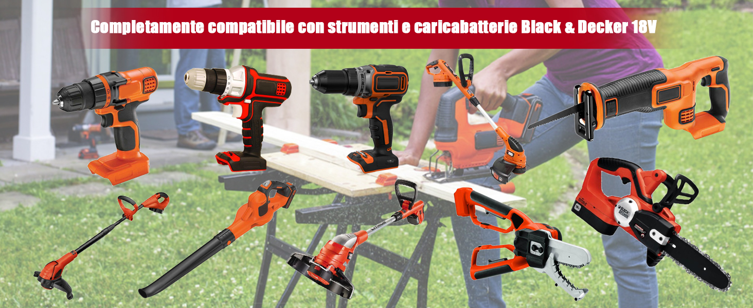 batteria black decker 18v litio