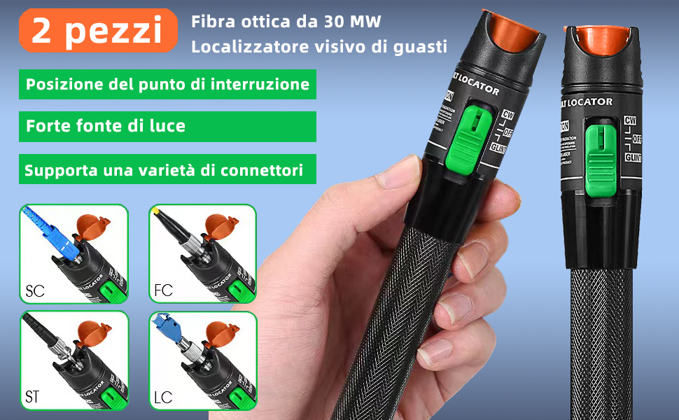 Kit di localizzazione guasti visivi da 2 pezzi 30 MW