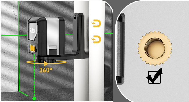 Supporto magnetico da parete con filettatura da 1/4"-20