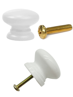 Pomelli Bianchi Legno per Mobili 