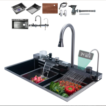 rubinetto cucina con doccetta estraibile lavandino cucina 1 vasca lavandino cucina nero tagliere