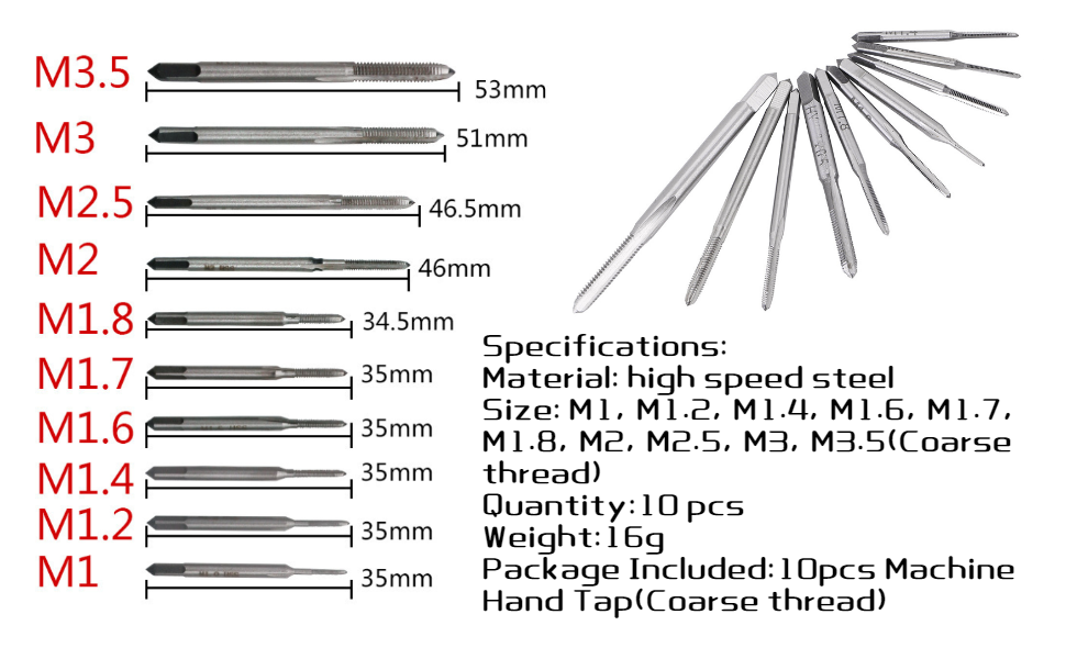 filiere 2mm tarauds filières m1 clé à taraud m2 coffret taraud m2 jeux taraud m2 m3 