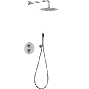 IMEX - Serie Moscu - Doccia da incasso termostatica - Adatto esterno/interno - Acciaio S316