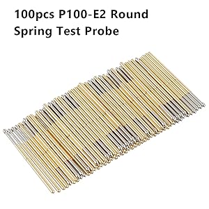 Pogo pins, pack of 100. P100-E2 Spring Contact Diameter 1.5mm Tapered Head Pogo Pin Test Tools