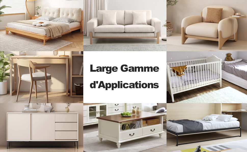 Applicare su letti, divani, sedie, armadi, tavoli e altro ancora.