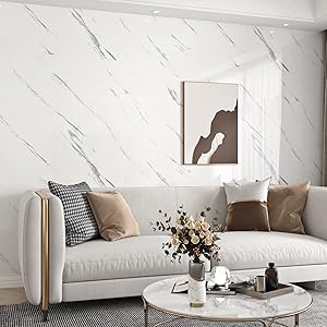 carta da parati in marmo bianco per camera