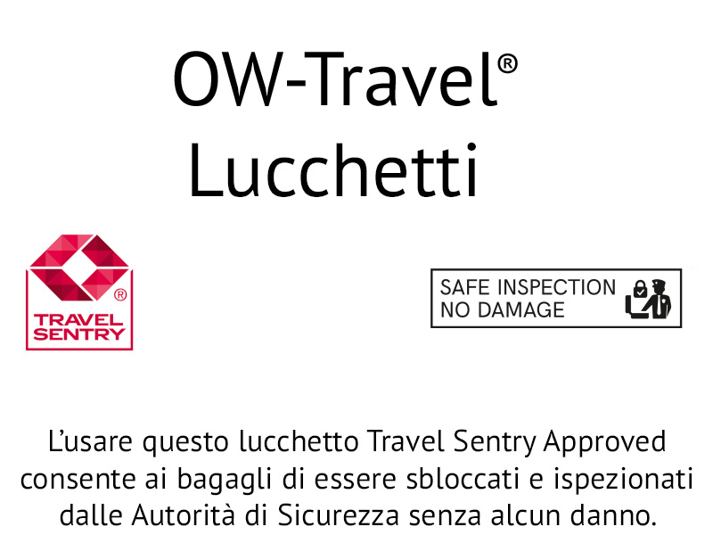 OW Travel Lucchetto TSA per Bagagli. Combinazione Lucchetto Chiave: Valigie Zaini Borse Armadietto