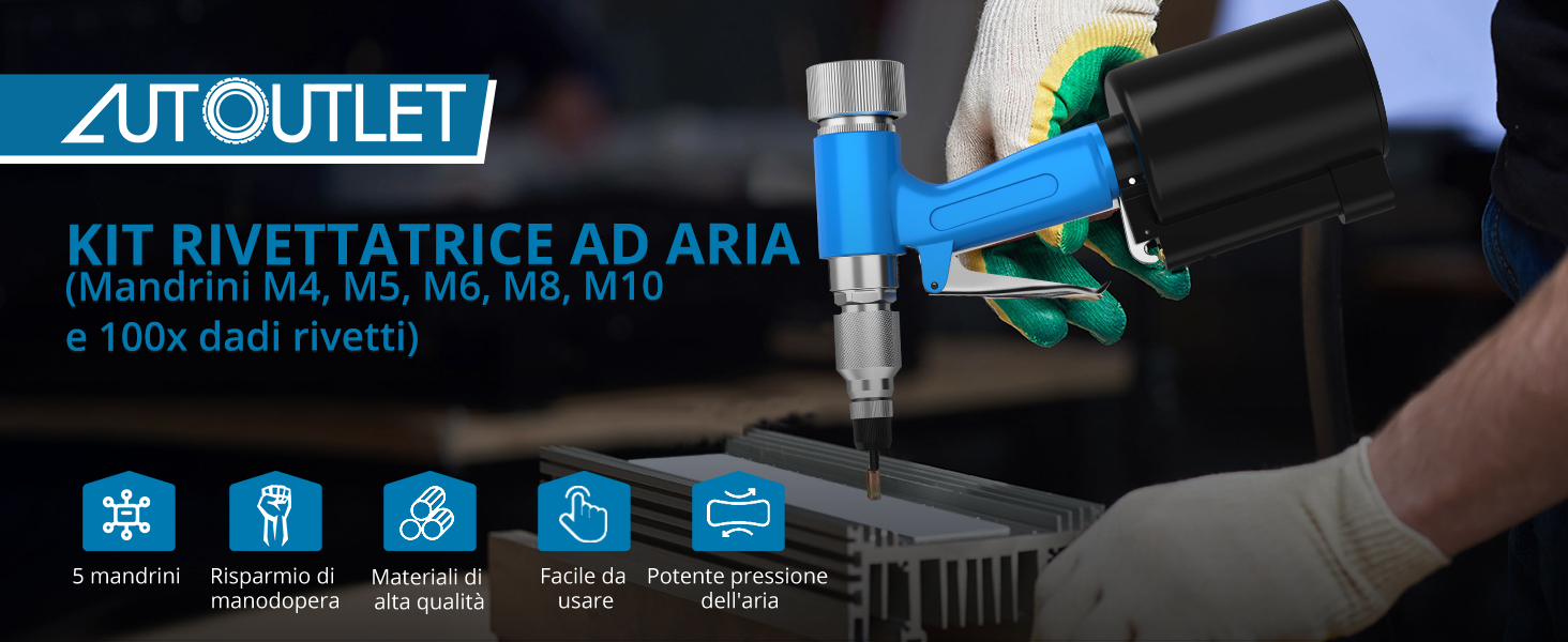 Kit Rivettatrice ad Aria
