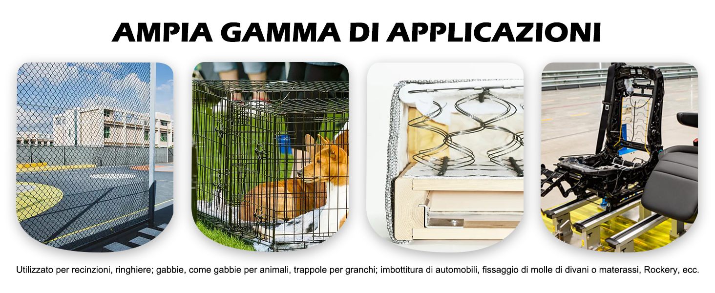 12,5 mm corona interna 304acciaio inox hog rings C-ring per SC760 16 GA C-RING TOOL gabbie materasso