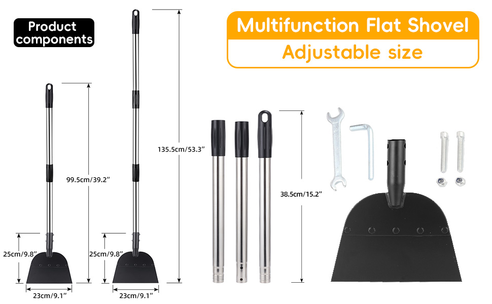 Lelezia Pala da neve multifunzionale Pala per pulizia