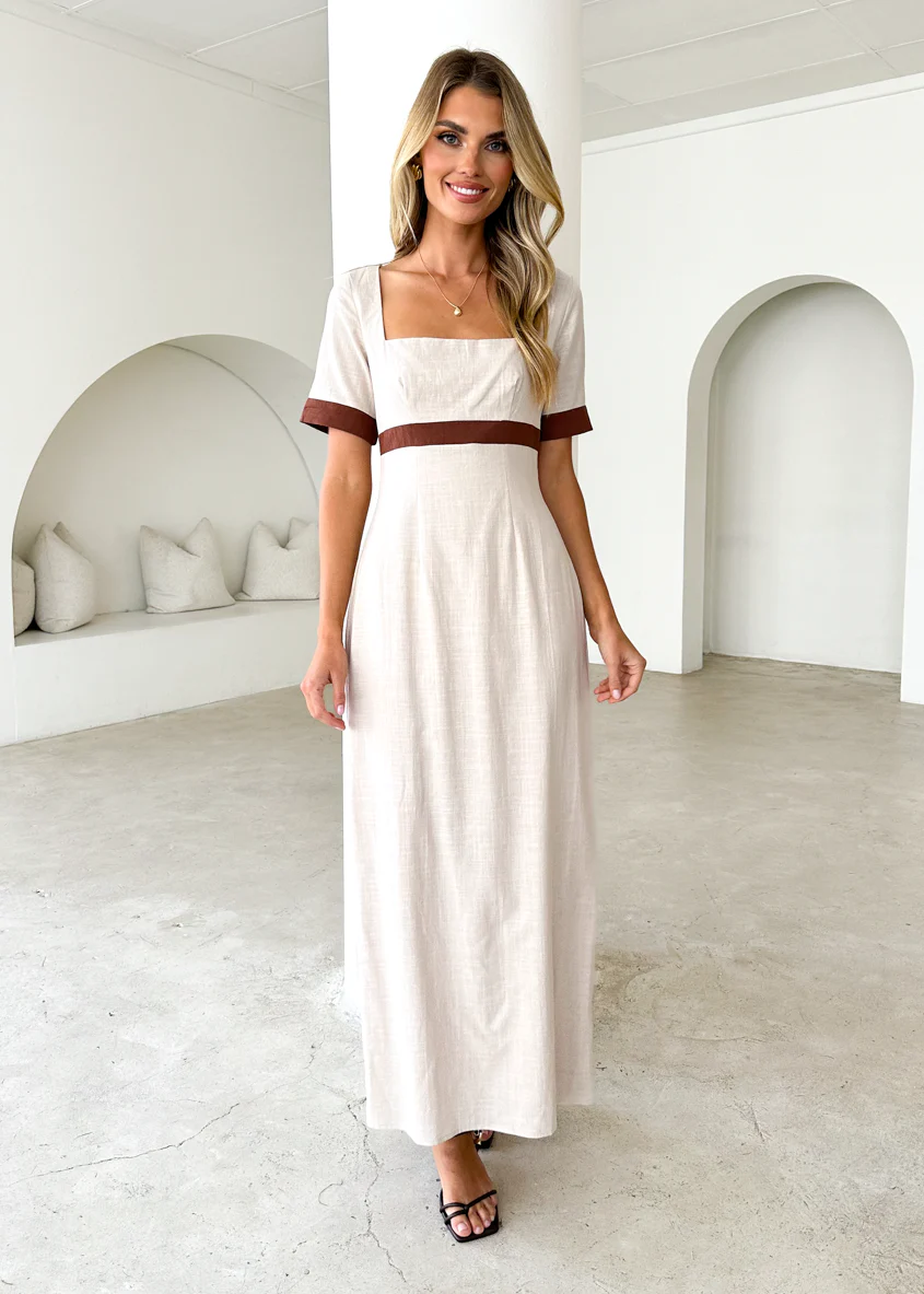 Naomi Maxi Dress - Cream - Honorern