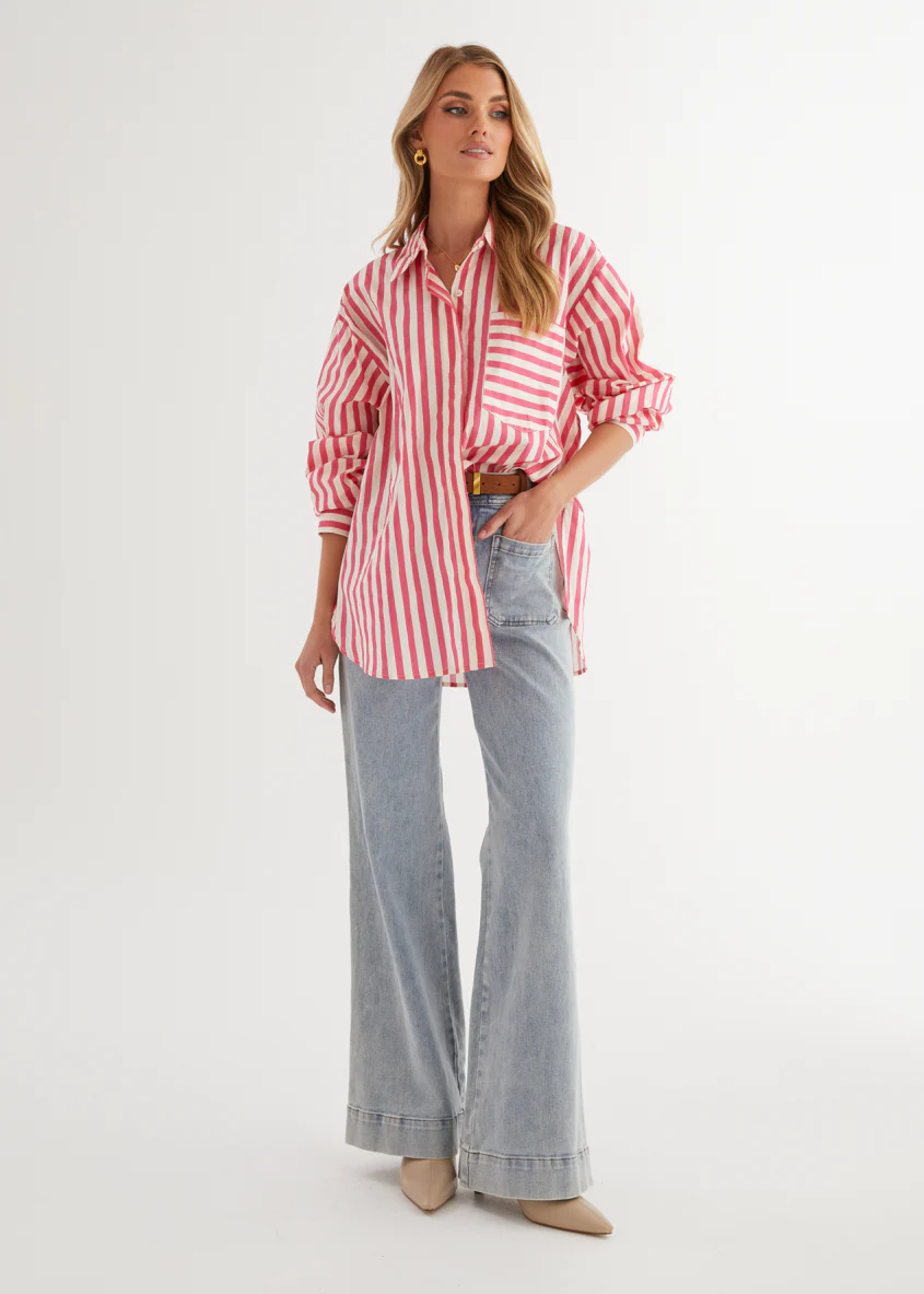 Lola Shirt - Pink Stripe - Honorern