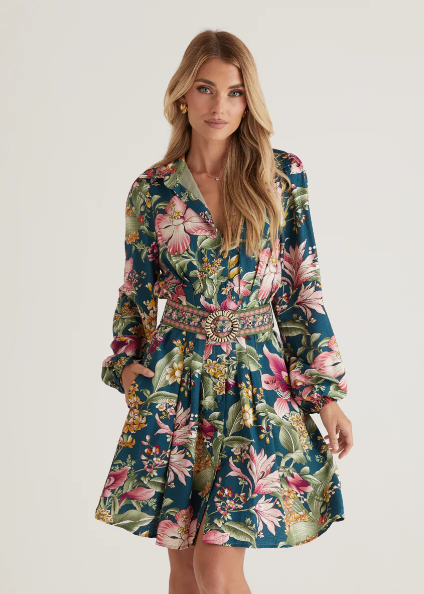 Melville Dress - Emerald Native - Honorern