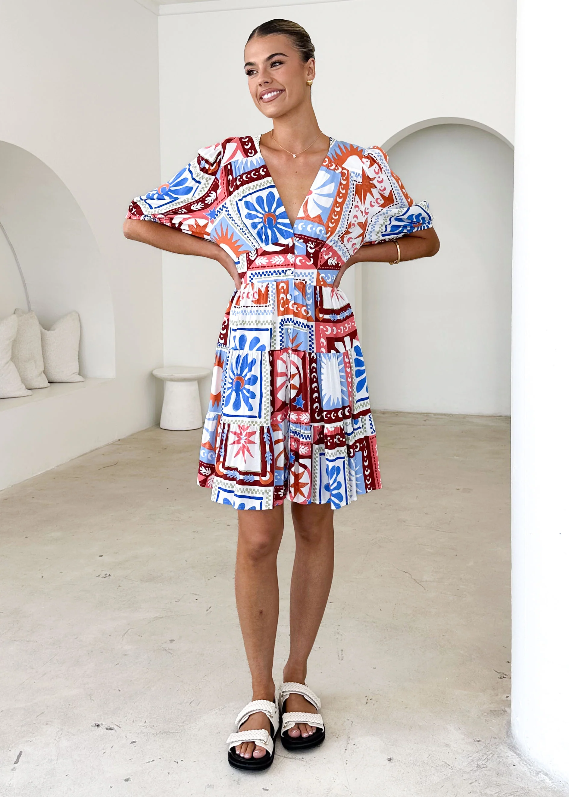 Jaynie Dress - Blue Tile - Honorern