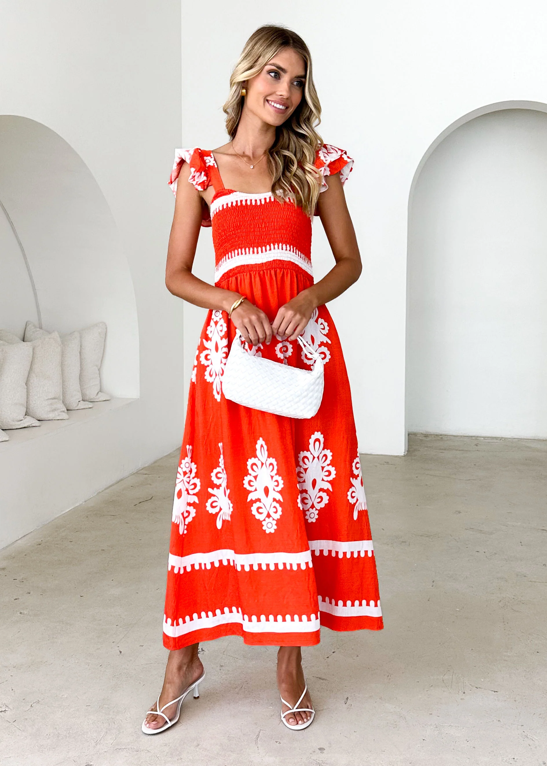 Outlaw Maxi Dress - Tangerine - Honorern
