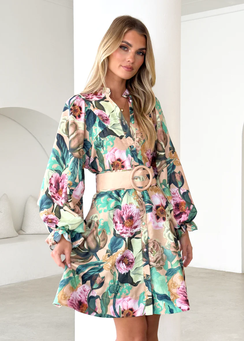 Angelina Dress - Mocha - Honorern