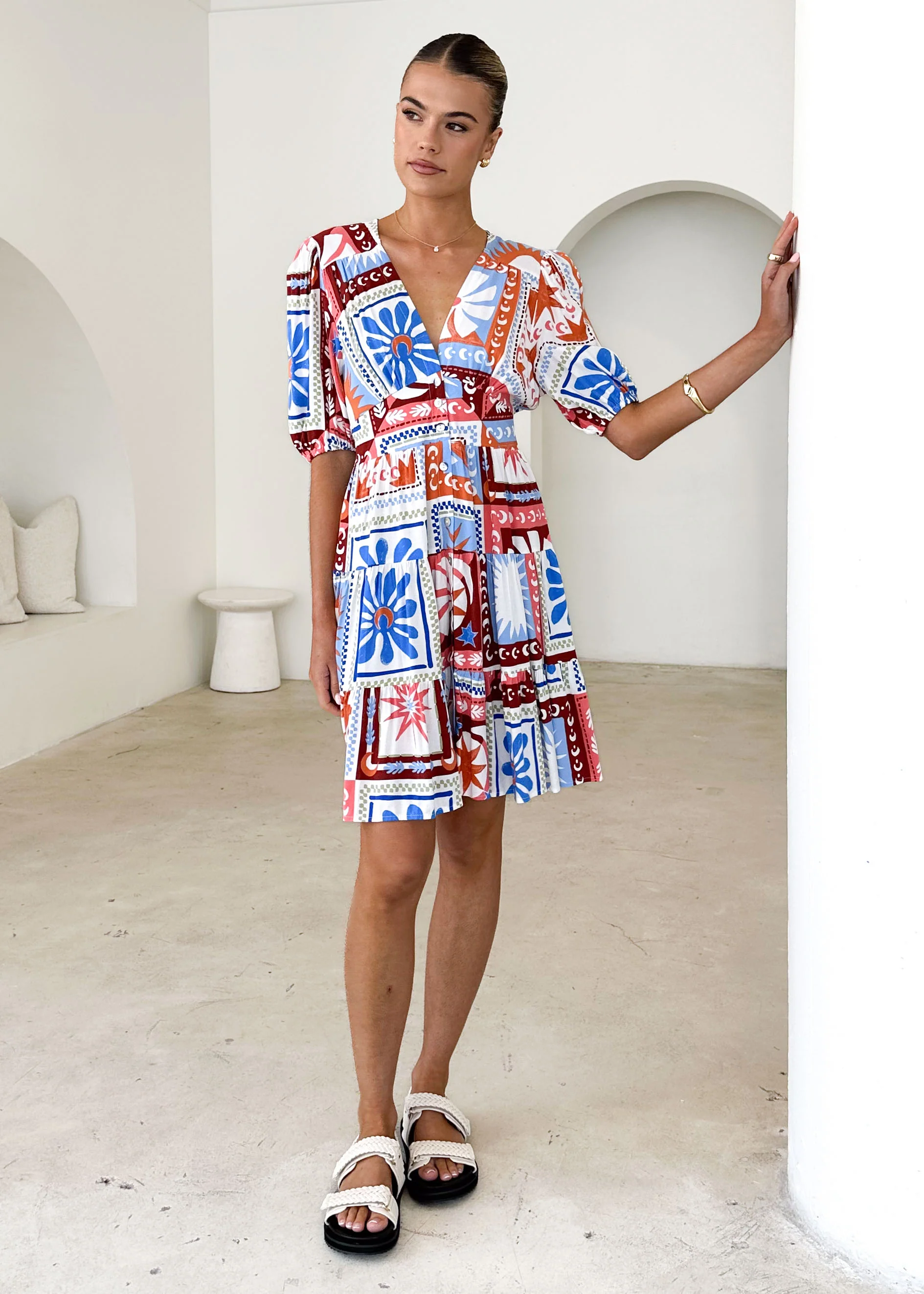 Jaynie Dress - Blue Tile - Honorern