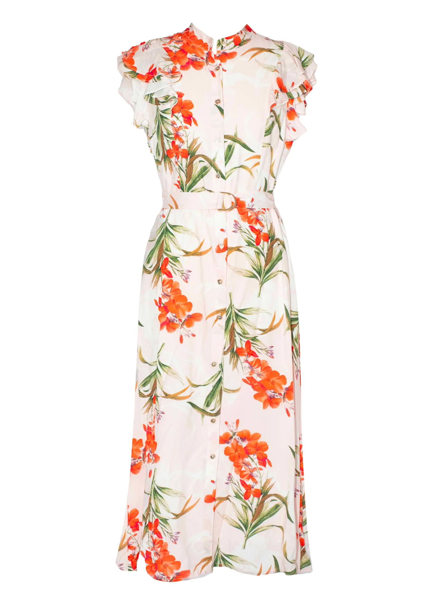 Tasto Midi Dress - Pink Floral - Honorern