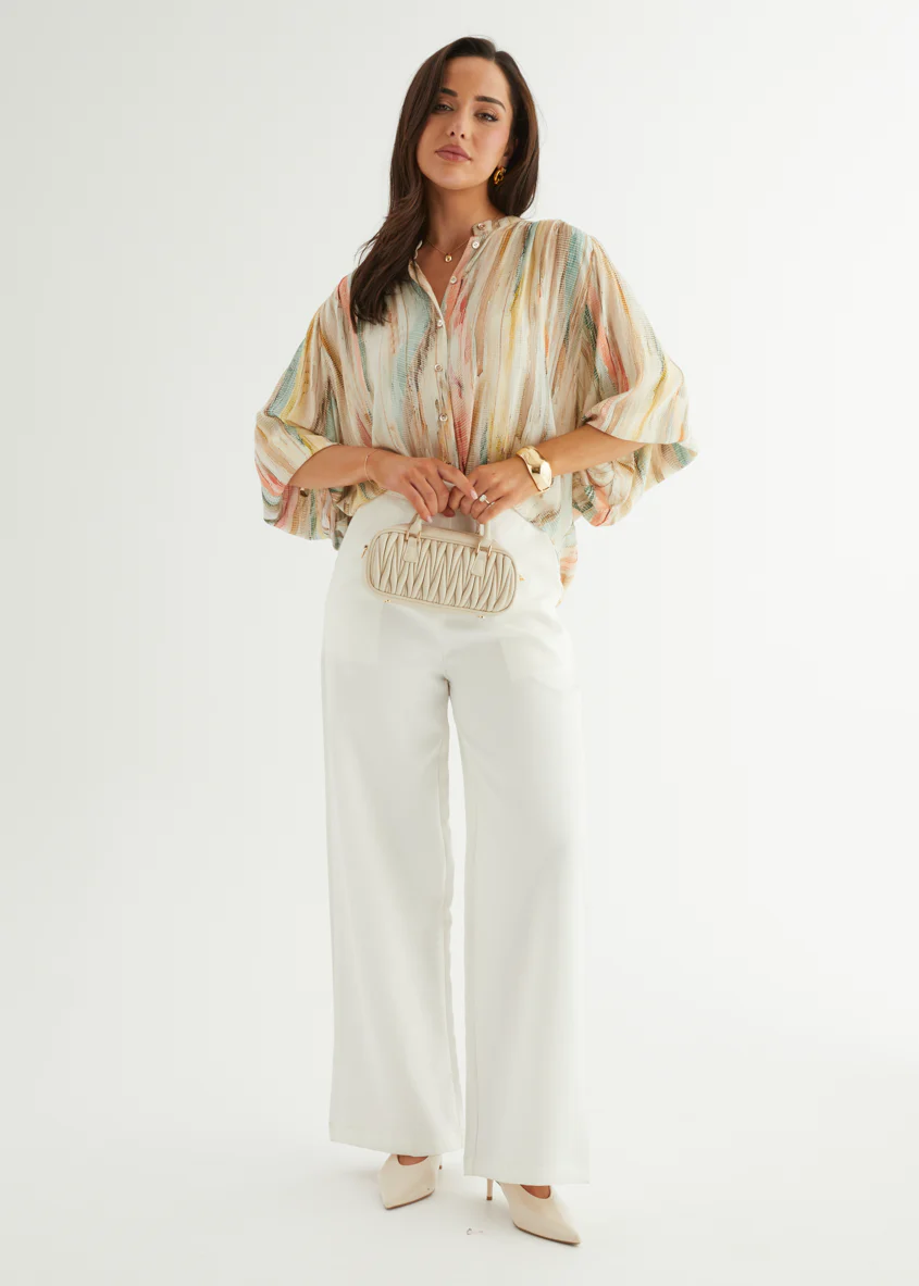 Taya Blouse - Champagne Watercolour - Honorern