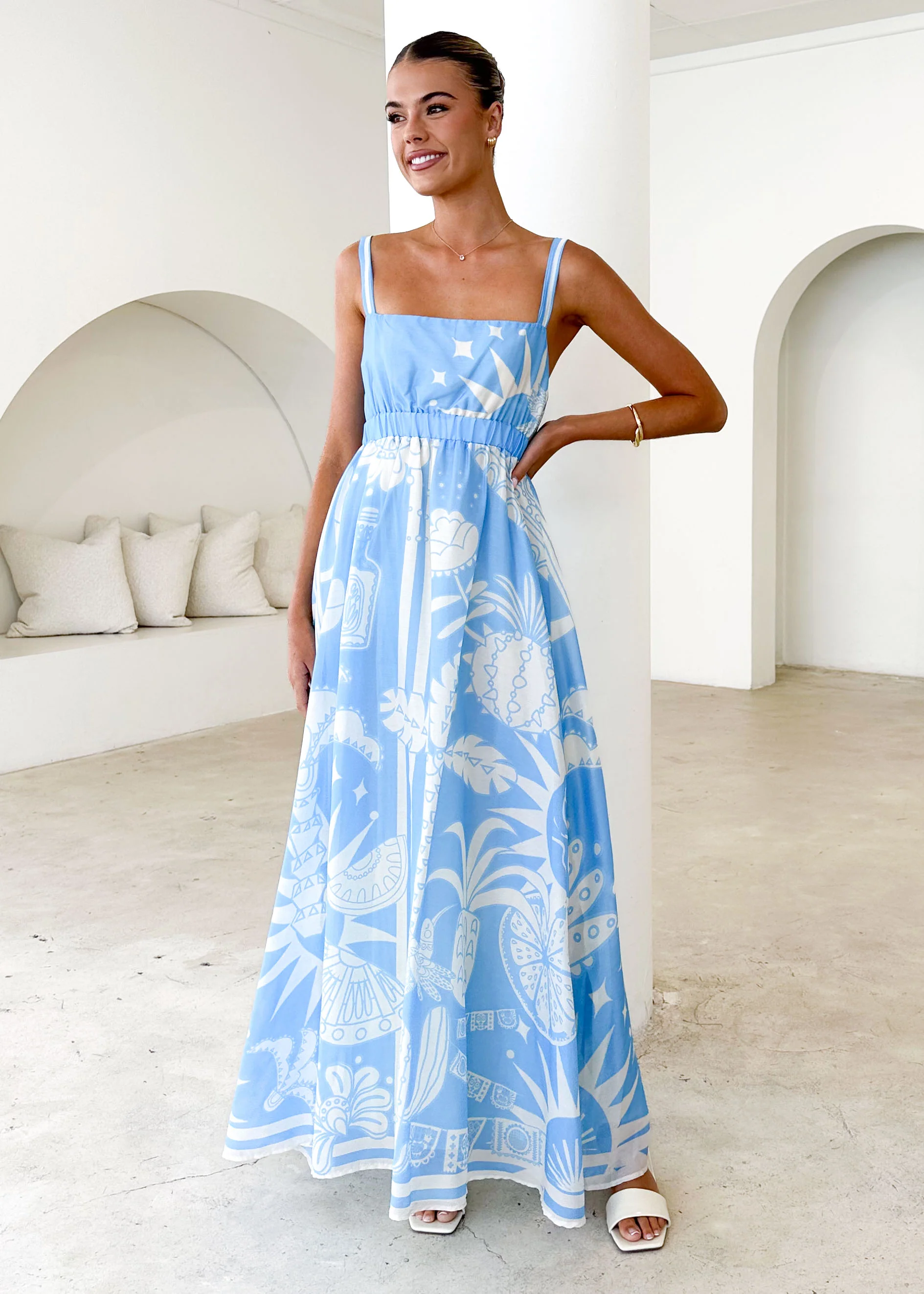 Nerina Maxi Dress - Blue Cabos - Honorern