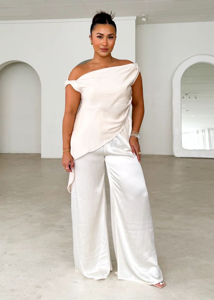 Romero Drop Shoulder Top - Champagne - Honorern